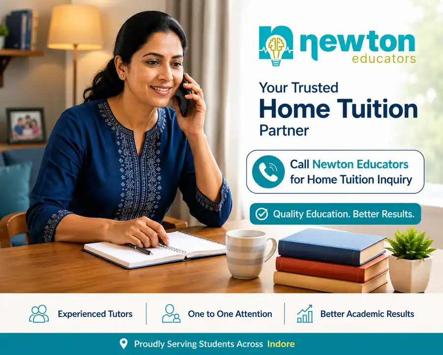 Parent calling Newton Educators for home tuition inquiry in Indore
